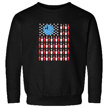 Discover US Flag Bowling Pin Sweatshirts