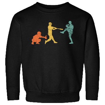 Discover Baseball Catcher Pitcher Batter Vintage Sweatshirts