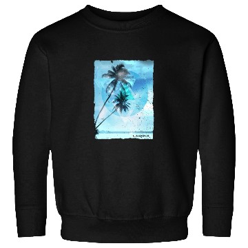 Discover Artistic Lahaina Maui Hawaii Palm Tree Vacation Sweatshirts