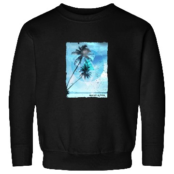 Discover Artistic Saint Kitts Palm Tree Vacation Sweatshirts