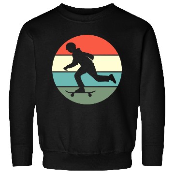 Discover Longboard Skateboard Retro Design Longboarding Sweatshirts