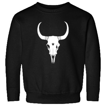 Discover Cattle Skull Cow Skull Rodeo Western Skeleton Sweatshirts
