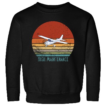 Discover Retro Small Aircraft - High Maintenance Sweatshirts