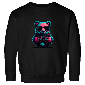 Discover Cute Bear Panda gamer Sweatshirts