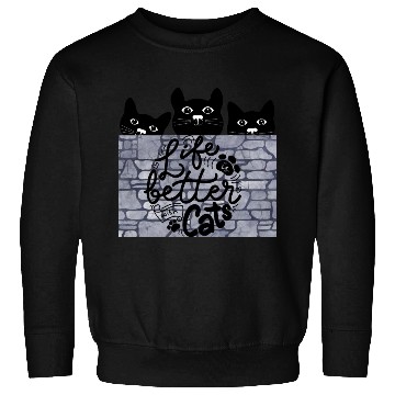 Discover life letter with cats, Perfect cat lover designs Sweatshirts