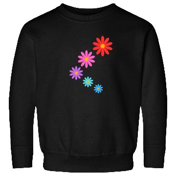 Discover falling multi colored flowers Sweatshirts