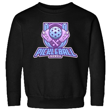 Discover Pickleball Prowess | Paddle Sports Player Emblem Sweatshirts