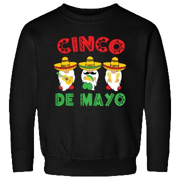 Discover Cinco De Mayo Gnome Sombrero Taco Maraca Guitar Sweatshirts