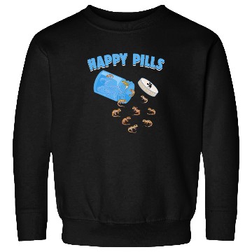 Discover Happy Pills Lizards Funny Leopard Gecko Lovers Sweatshirts