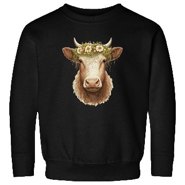 Discover Flower Crown Cow Floral Farm Animal Pet Sweatshirts