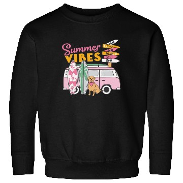 Discover Summer Vibes Sand Beach Surf Relax Shells Sun Sweatshirts