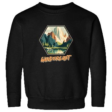 Discover Wanderlust mountaineer hiking mountain love Sweatshirts