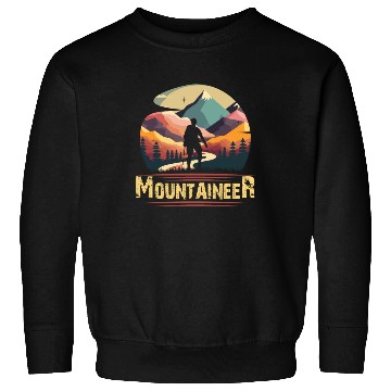 Discover Mountaineer Mountains climbing Hiker Wanderlust Sweatshirts