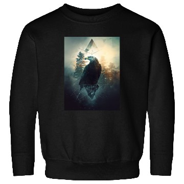 Discover Eagle Forest Geometric Graphic Sweatshirts