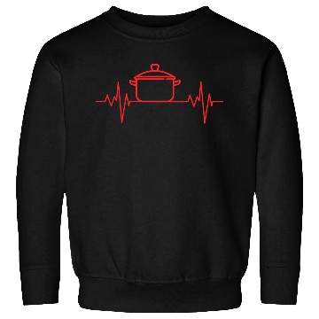Discover Passion Cooking / Eating / Baking Heartbeat ECG Sweatshirts