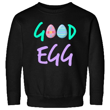 Discover Good Egg Green Purple Text Sweatshirts