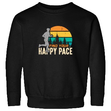 Discover Trail Running Find Your Happy Pace Retro Running Sweatshirts