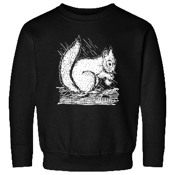 Discover Squirrel Drawing Art Squirrel Lover Sweatshirts