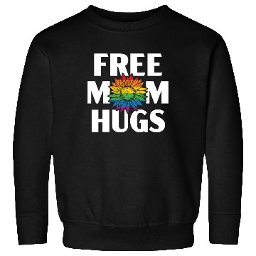 Discover Free Mom Hugs Rainbow Pride Month LGBTQ Gay Pride Sweatshirts