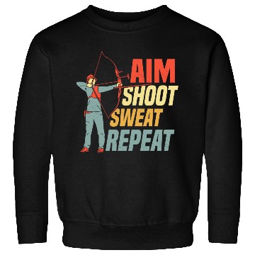Discover Aim Shoot Sweat Repeat Bow & Arrows Target Archery Sweatshirts