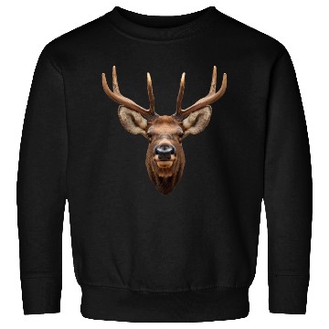 Discover Elk Antlers Face Sweatshirts