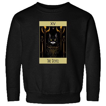 Discover Tarot card the devil cat - readings and astrology Sweatshirts