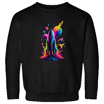 Discover watercolor neon rocket Sweatshirts