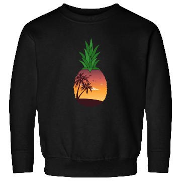 Discover Pineapple Beach Sunset - Tropical Summer Sweatshirts