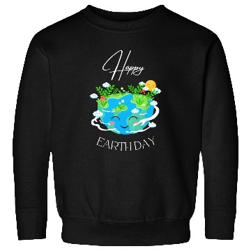 Discover Green and Blue Happy Earth Day Sweatshirts