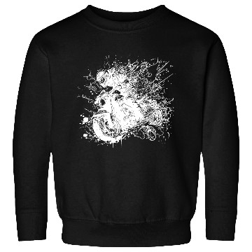 Discover Biker With Helmet Off-road Ride Splash Style Sweatshirts