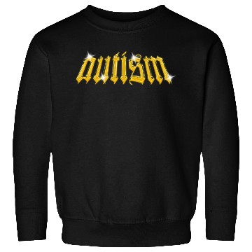 Discover Autism 3D Chrome Typeface Effect aesthetic Sweatshirts