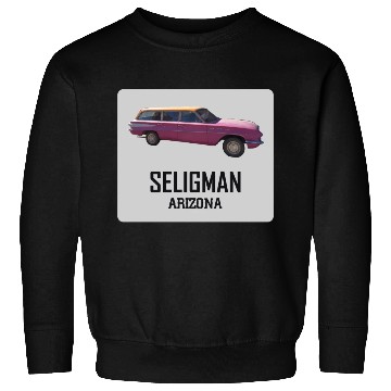 Discover Old car city of Seligman in Arizonna, US Route 66 Sweatshirts