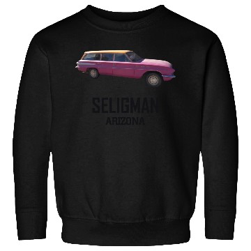 Discover Old car city of Seligman in Arizonna, US Route 66 Sweatshirts