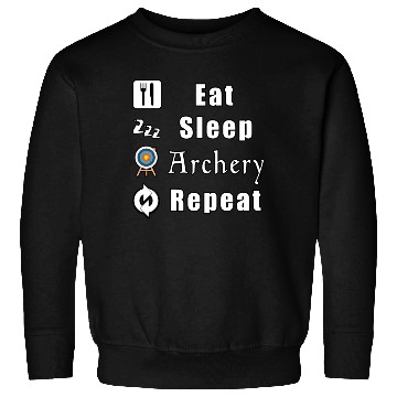 Discover Eat Sleep Archery Repeat red Sweatshirts