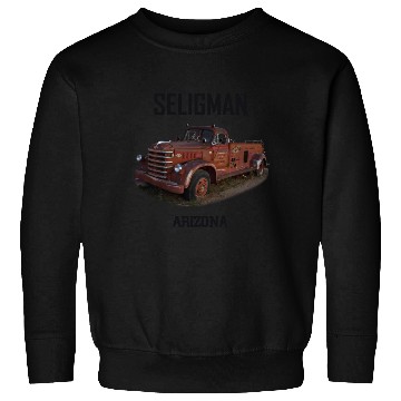 Discover Old car city of Seligman in Arizonna, US Route 66 Sweatshirts