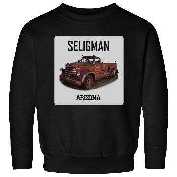Discover Old car city of Seligman in Arizonna, US Route 66 Sweatshirts