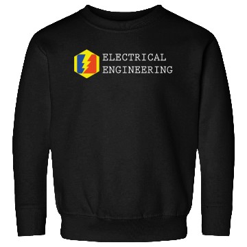 Discover electrical engineering text, electricity logo Sweatshirts