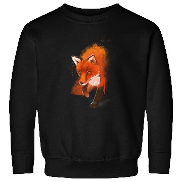 Discover Fox Ink Black Nature Animal Sweatshirts
