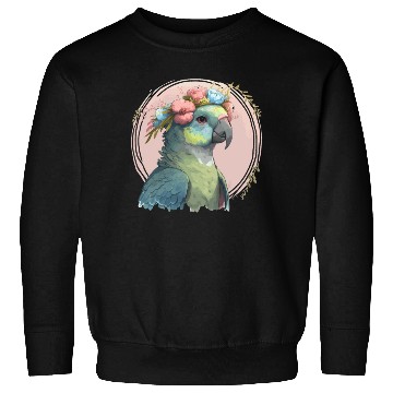 Discover Cute Hahn's Macaw Bird Flower Crown Pet Birds Sweatshirts