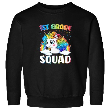 Discover 1st Grade Squad Unicorn Rainbow Back To School Sweatshirts