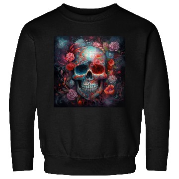 Discover Pastel Flowery Skull Sweatshirts