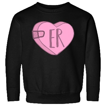 Discover Cute ER Nurse Candy Heart for Valentines Day Scrub Sweatshirts