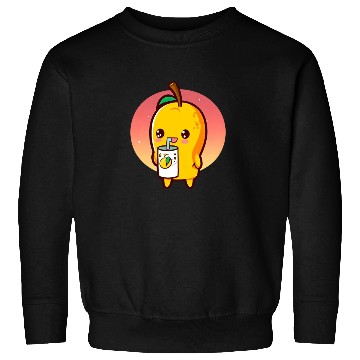 Discover Refreshing mango enjoying mango juice Sweatshirts