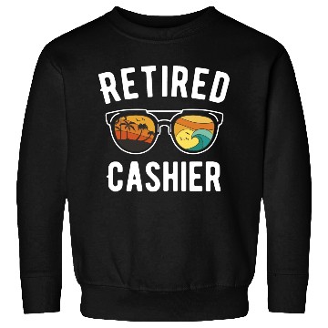 Discover Retired Cashier Beach Vacation Design Sweatshirts