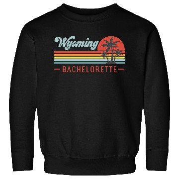 Discover Wyoming Bachelorette, Palm Trees & Vintage Sunset Sweatshirts