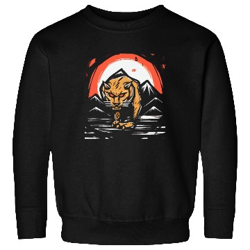 Discover zen cartoons japan tiger mountains Sweatshirts