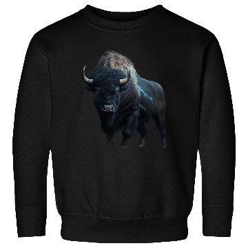 Discover Majestic bison black with lightning bolts buffalo Sweatshirts