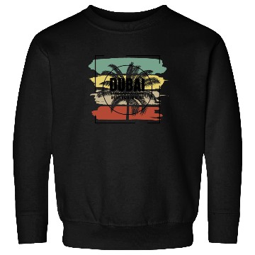 Discover Dubai United Arab Emirates Palm Tree Retro Sweatshirts