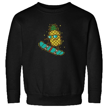 Discover Pineapple rides Skateboard sweet Fruit Sweatshirts