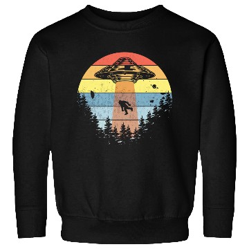 Discover Retro Vintage Sunset Bigfoot Yeti Sweatshirts